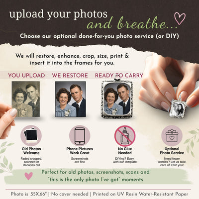 The Official Build a Bouquet Charm™ – Custom Bridal Bouquet Photo Charm, Personalized Wedding Keepsake to Honor Loved Ones, Gift Ready