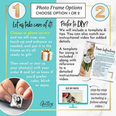 Groom's Boutonniere Pin Missing You Grandma & Grandpa Wedding Memorial Bronze Photo Picture Frame Charm