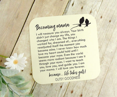 New Mom Keychain Then Life Began Mama 2019 Meaningful Mom Jewelry Gift - Gutsy Goodness Handmade Jewelry