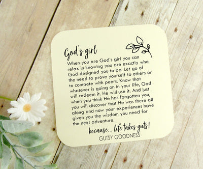 Gutsy Goodness God's Girl Necklace Faith Inspired Hipster Fashion Teen Life Jewelry Heart Charm - Gutsy Goodness