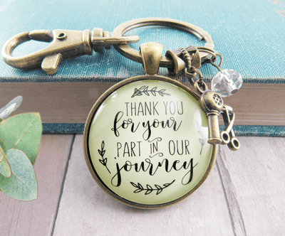 Hairdresser Gift Keychain Thank You For Your Part For Stylist - Gutsy Goodness Handmade Jewelry