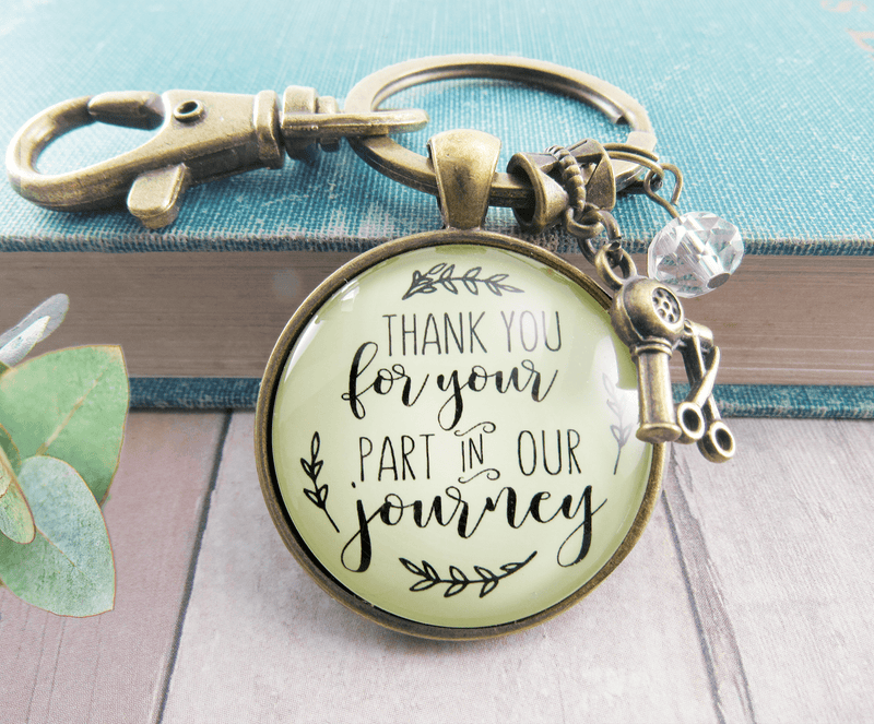 Hairdresser Gift Keychain Thank You For Your Part For Stylist - Gutsy Goodness Handmade Jewelry