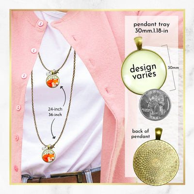 Fox Necklace Give It To God And Go To Sleep Cute Surrender Theme Quote Illustrated Pendant Faith Jewelry For Women  Necklace - Gutsy Goodness Handmade Jewelry