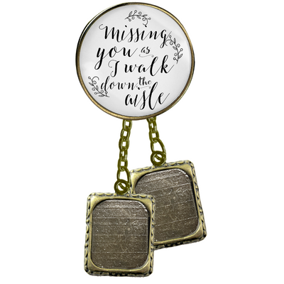 Wedding Memorial Boutonniere Pin Photo Frame Missing You Today For Men - Gutsy Goodness