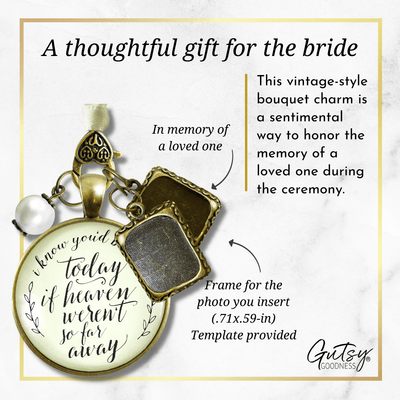 I Know You'd Be Here Today If Heaven Weren't So Far Away - BRONZE - CREAM - WHITE BEAD 2 FRAMES