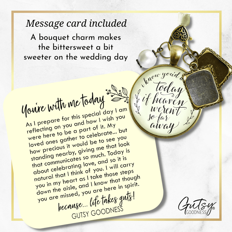 I Know You'd Be Here Today If Heaven Weren't So Far Away - BRONZE - CREAM - WHITE BEAD 2 FRAMES