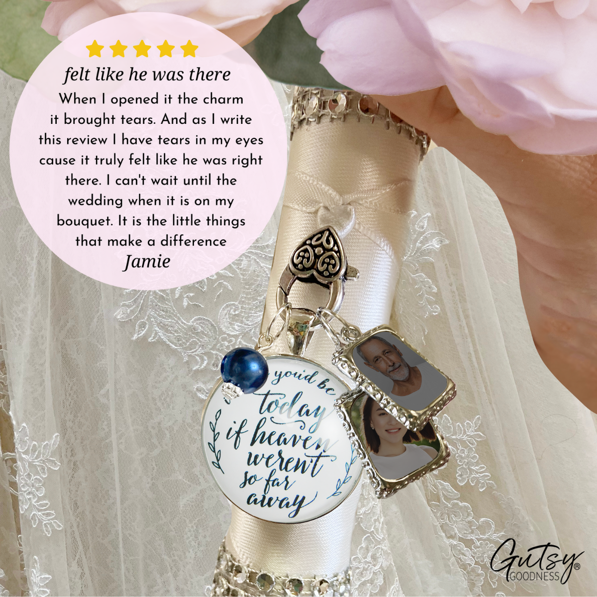 Make these darling personalized clay bouquet charms!