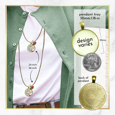 Dear Santa Necklace Funny I Tried Holiday Christmas Pendant Handmade Jewelry Letter Holly Charms  Necklace - Gutsy Goodness Handmade Jewelry