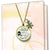 Christmas Village Let There Be Peace On Earth Necklace Handmade Winter Holidays Snowflake Charm Green Beads Jewelry