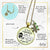 Christmas Village Let There Be Peace On Earth Necklace Handmade Winter Holidays Snowflake Charm Green Beads Jewelry