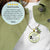 Christmas Village Let There Be Peace On Earth Necklace Handmade Winter Holidays Snowflake Charm Green Beads Jewelry