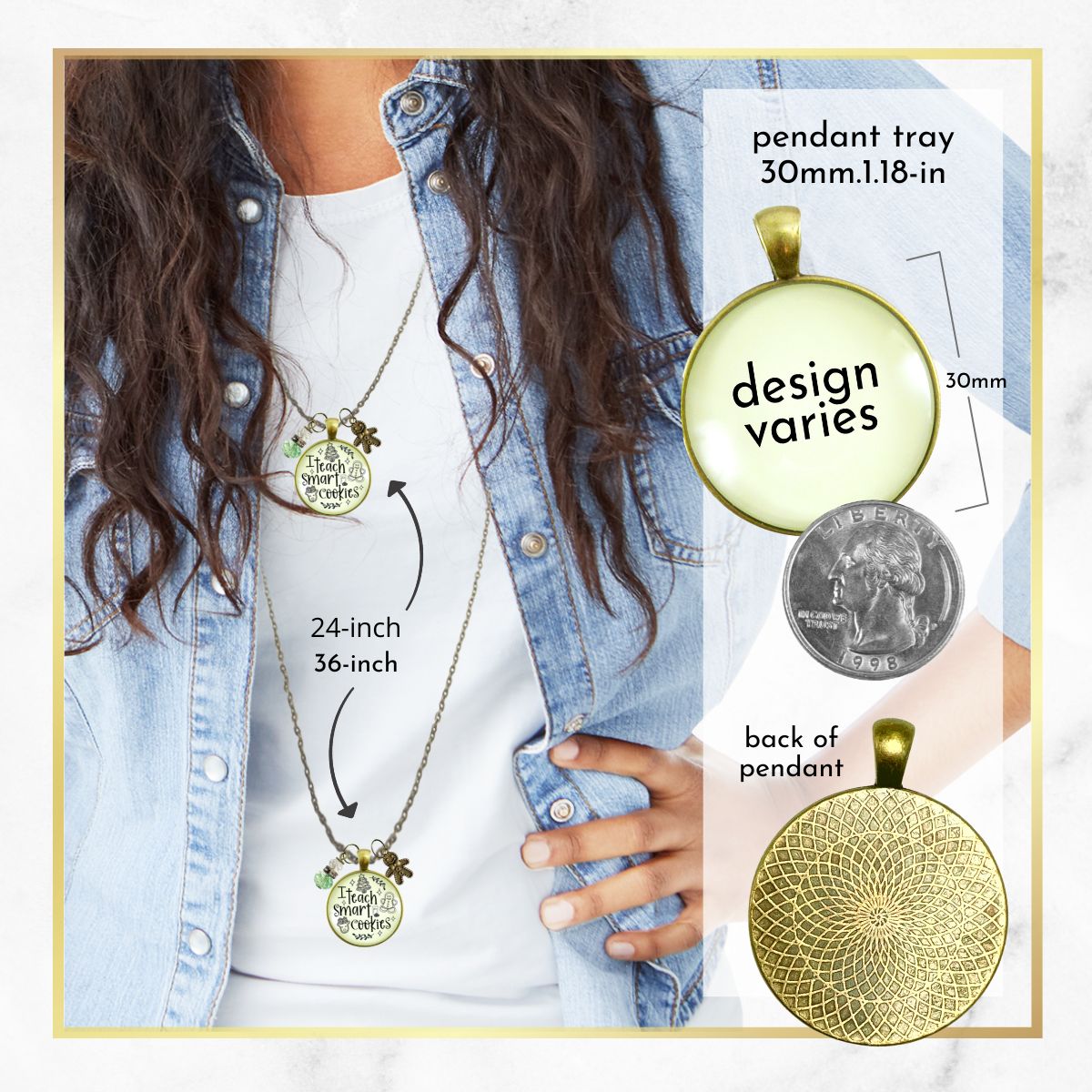Happy Holidays Teacher Necklace I Teach Smart Cookies Gingerbread Charm Christmas Gift From Student Jewelry