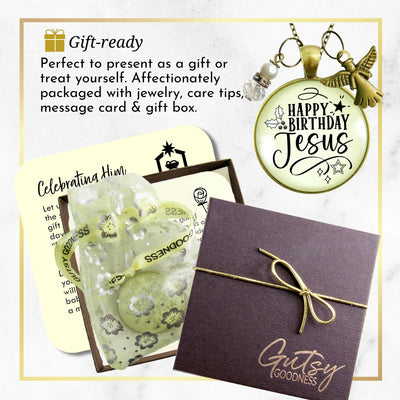Happy Birthday Gift Necklace For Women Merry Christmas Faith Jewelry Charms Handmade Holiday Pendant  Necklace - Gutsy Goodness Handmade Jewelry
