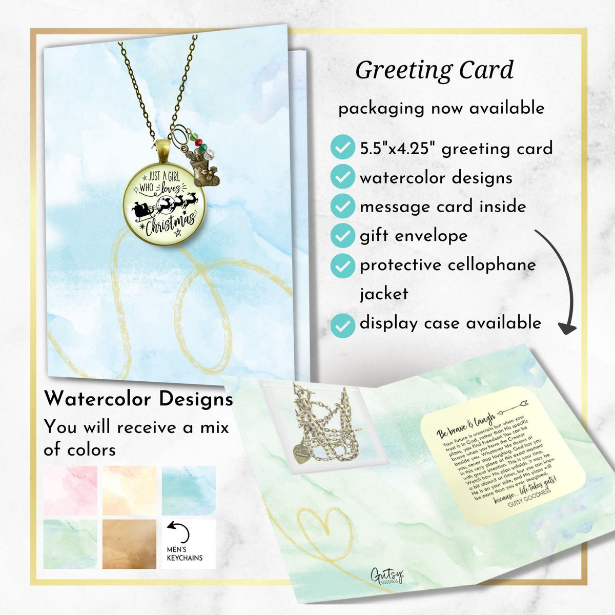 Christmas Reindeer Necklace Just a Girl Who Loves Christmas Pendant Stocking Charm Handmade Pendant