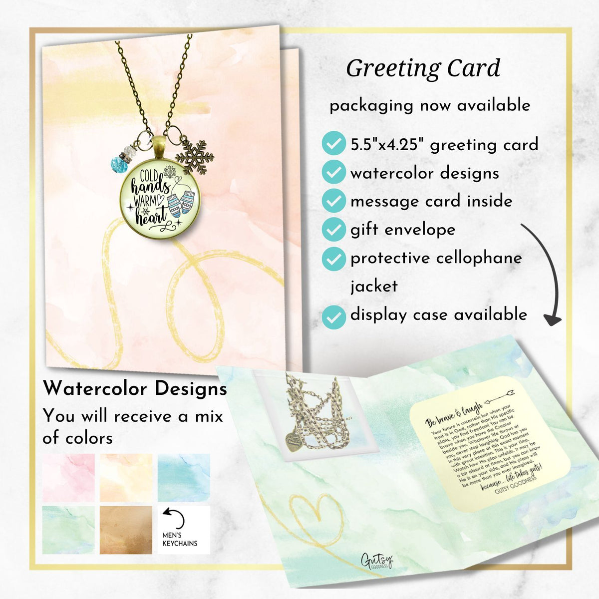 Cold Hands Warm Heart Winter Necklace Christmas Holiday Seasonal Jewelry Snowflake Charm Womens Gift