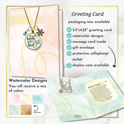 Cold Hands Warm Heart Winter Necklace Christmas Holiday Seasonal Jewelry Snowflake Charm Womens Gift