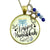 Happy Hanukkah Necklace Handmade Festive Holiday Jewelry Gift For Women Blue Bead Star of David Charm