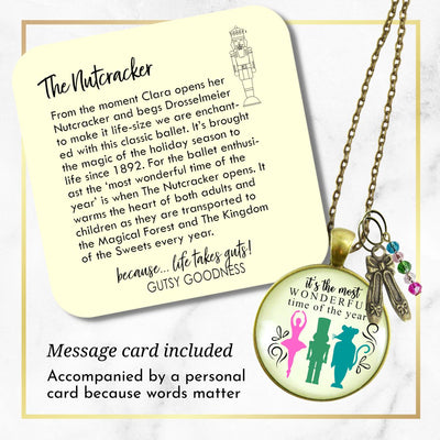 Nutcracker Ballet Gift Necklace Holiday Tradition Handmade Pink Pendant Jewelry Ballet Slipper Charm  Necklace - Gutsy Goodness Handmade Jewelry