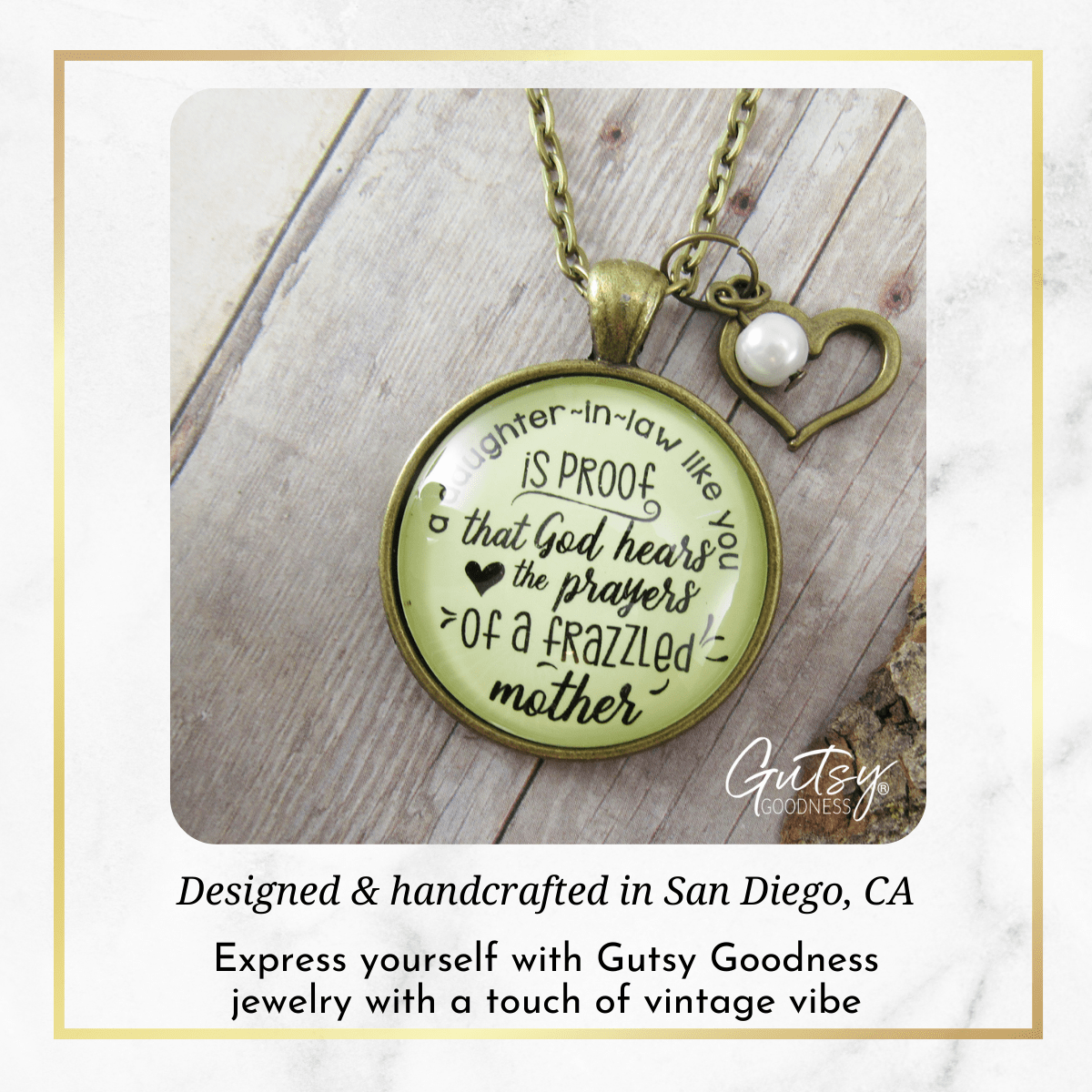 Gutsy Goodness Daughter in Law Gift Necklace Proof God Hears Prayers Wedding Jewelry Gift - Gutsy Goodness;Daughter In Law Gift Necklace Proof God Hears Prayers Wedding Jewelry Gift - Gutsy Goodness Handmade Jewelry Gifts