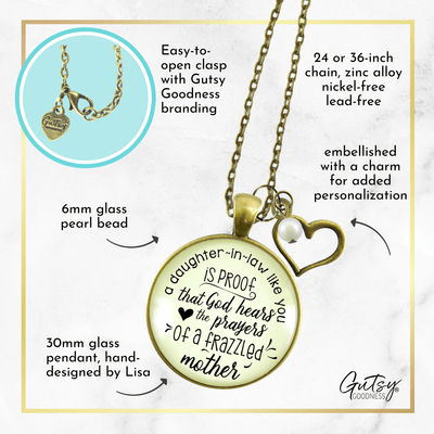 Gutsy Goodness Daughter in Law Gift Necklace Proof God Hears Prayers Wedding Jewelry Gift - Gutsy Goodness;Daughter In Law Gift Necklace Proof God Hears Prayers Wedding Jewelry Gift - Gutsy Goodness Handmade Jewelry Gifts