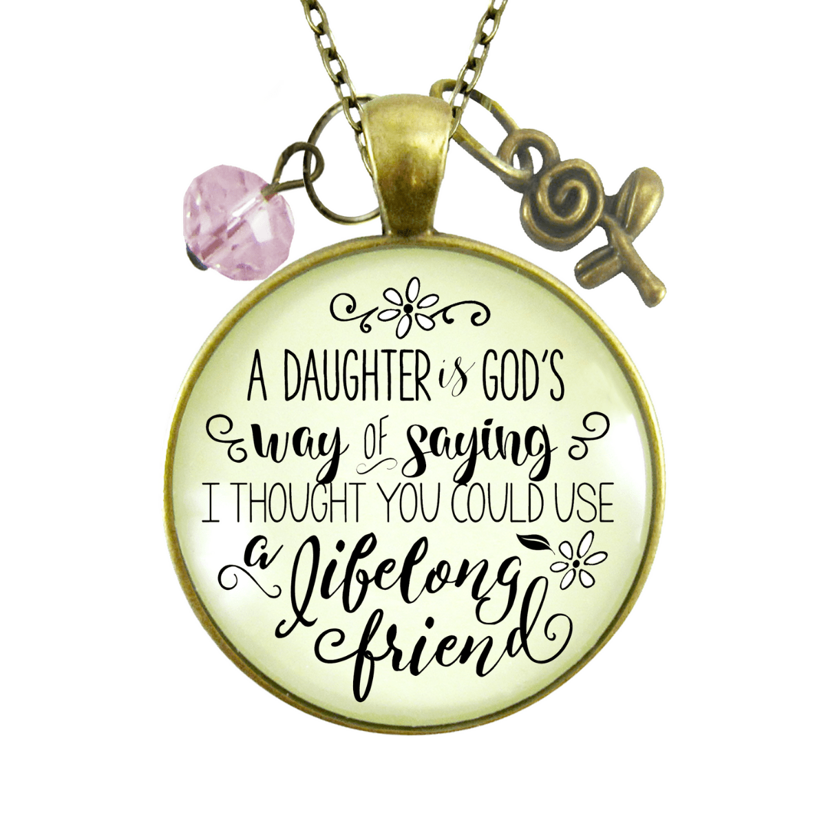 Gutsy Goodness Mother Necklace Daughter is God's Way Lifelong Friend Faith Jewelry - Gutsy Goodness Handmade Jewelry;Mother Necklace Daughter Is God's Way Lifelong Friend Faith Jewelry - Gutsy Goodness Handmade Jewelry Gifts