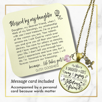 Gutsy Goodness Mother Necklace Daughter is God's Way Lifelong Friend Faith Jewelry - Gutsy Goodness Handmade Jewelry;Mother Necklace Daughter Is God's Way Lifelong Friend Faith Jewelry - Gutsy Goodness Handmade Jewelry Gifts