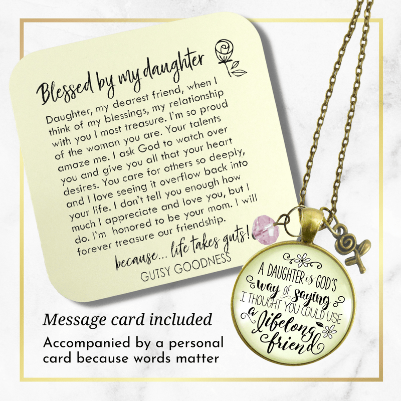 Gutsy Goodness Mother Necklace Daughter is God's Way Lifelong Friend Faith Jewelry - Gutsy Goodness Handmade Jewelry;Mother Necklace Daughter Is God's Way Lifelong Friend Faith Jewelry - Gutsy Goodness Handmade Jewelry Gifts