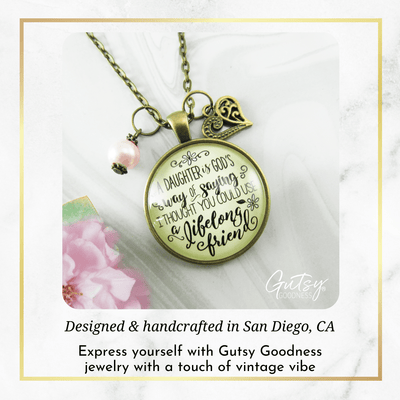 Gutsy Goodness Daughter Necklace From Mother Celebrate Friends Retro Inspire Jewelry Heart Gift - Gutsy Goodness;Daughter Necklace From Mother Celebrate Friends Retro Inspire Jewelry Heart Gift - Gutsy Goodness Handmade Jewelry Gifts