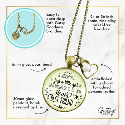 Gutsy Goodness Mother Daughter Necklace Friendship Saying Womens Handmade Keepsake Jewelry - Gutsy Goodness;Mother Daughter Necklace Friendship Saying Womens Handmade Keepsake Jewelry - Gutsy Goodness Handmade Jewelry Gifts