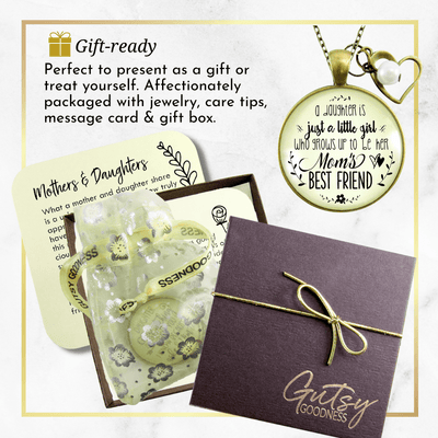 Gutsy Goodness Mother Daughter Necklace Friendship Saying Womens Handmade Keepsake Jewelry - Gutsy Goodness;Mother Daughter Necklace Friendship Saying Womens Handmade Keepsake Jewelry - Gutsy Goodness Handmade Jewelry Gifts