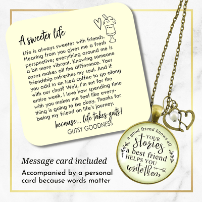 Gutsy Goodness Friendship Necklace She Knows Your Stories Inspiring Jewelry - Gutsy Goodness;Friendship Necklace She Knows Your Stories Inspiring Jewelry - Gutsy Goodness Handmade Jewelry Gifts