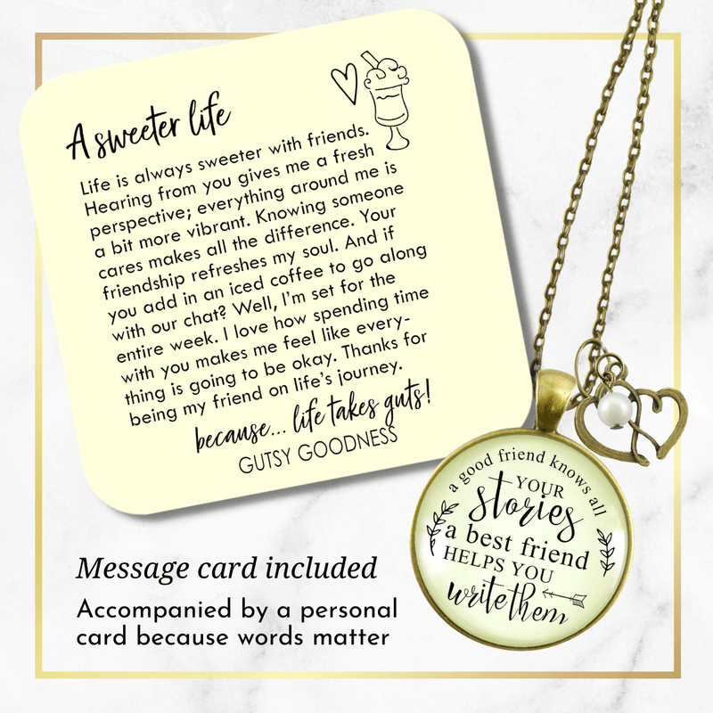 Gutsy Goodness Friendship Necklace She Knows Your Stories Inspiring Jewelry - Gutsy Goodness;Friendship Necklace She Knows Your Stories Inspiring Jewelry - Gutsy Goodness Handmade Jewelry Gifts