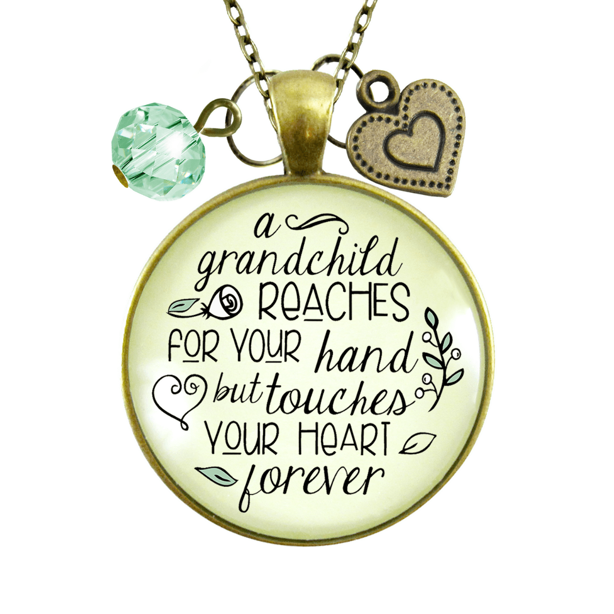 Gutsy Goodness Grandma Necklace A Grandchild Reaches for Grandmas Hand Love Jewelry - Gutsy Goodness;Grandma Necklace A Grandchild Reaches For Grandmas Hand Love Jewelry - Gutsy Goodness Handmade Jewelry Gifts