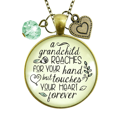 Gutsy Goodness Grandma Necklace A Grandchild Reaches for Grandmas Hand Love Jewelry - Gutsy Goodness;Grandma Necklace A Grandchild Reaches For Grandmas Hand Love Jewelry - Gutsy Goodness Handmade Jewelry Gifts