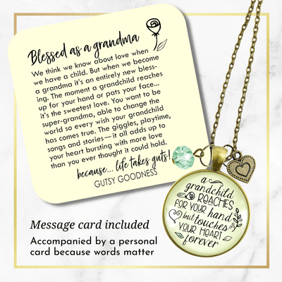 Gutsy Goodness Grandma Necklace A Grandchild Reaches for Grandmas Hand Love Jewelry - Gutsy Goodness;Grandma Necklace A Grandchild Reaches For Grandmas Hand Love Jewelry - Gutsy Goodness Handmade Jewelry Gifts