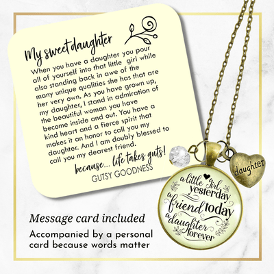 Gutsy Goodness To My Daughter From Dad Necklace Little Yesterday My Friend Jewelry Gift - Gutsy Goodness;To My Daughter From Dad Necklace Little Yesterday My Friend Jewelry Gift - Gutsy Goodness Handmade Jewelry Gifts