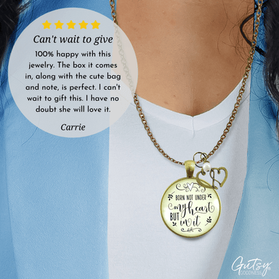 Gutsy Goodness Adoption Necklace Born Not Under My Heart Special Mom Jewelry Gift - Gutsy Goodness Handmade Jewelry;Born Not Under My Heart But In It - Gutsy Goodness Handmade Jewelry Gifts