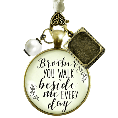 Bridal Bouquet Photo Charm Brother Beside Me Wedding Memorial Picture Remember Jewels - Gutsy Goodness Handmade Jewelry Gifts