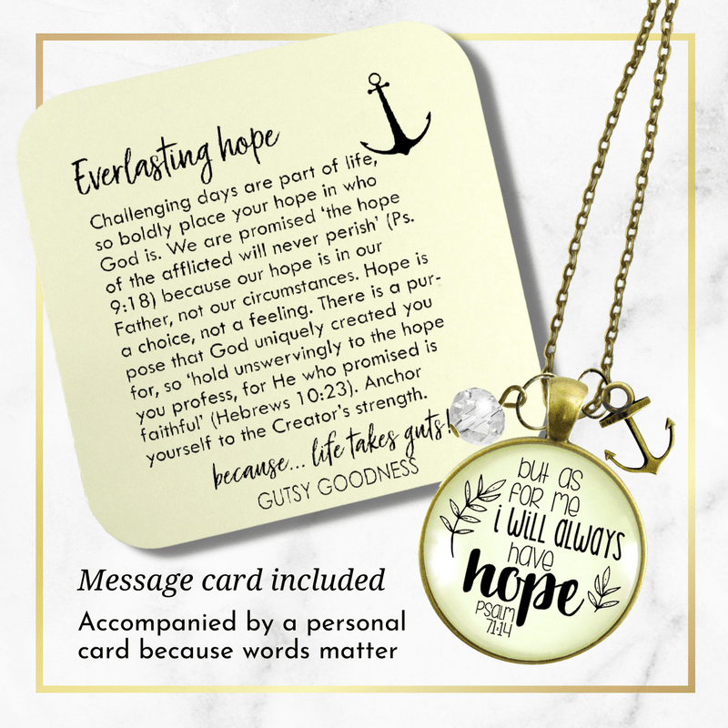 Gutsy Goodness Anchor Faith Necklace Always Have Hope Bible Quote Christian Jewelry - Gutsy Goodness Handmade Jewelry;Anchor Faith Necklace Always Have Hope Bible Quote Christian Jewelry - Gutsy Goodness Handmade Jewelry Gifts