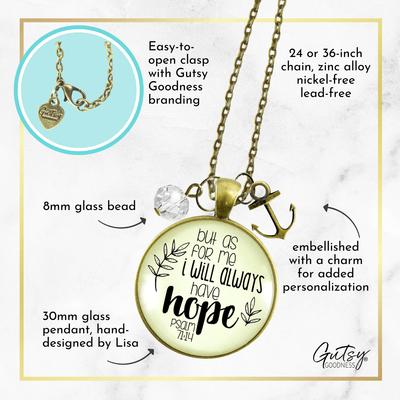 Gutsy Goodness Anchor Faith Necklace Always Have Hope Bible Quote Christian Jewelry - Gutsy Goodness Handmade Jewelry;Anchor Faith Necklace Always Have Hope Bible Quote Christian Jewelry - Gutsy Goodness Handmade Jewelry Gifts