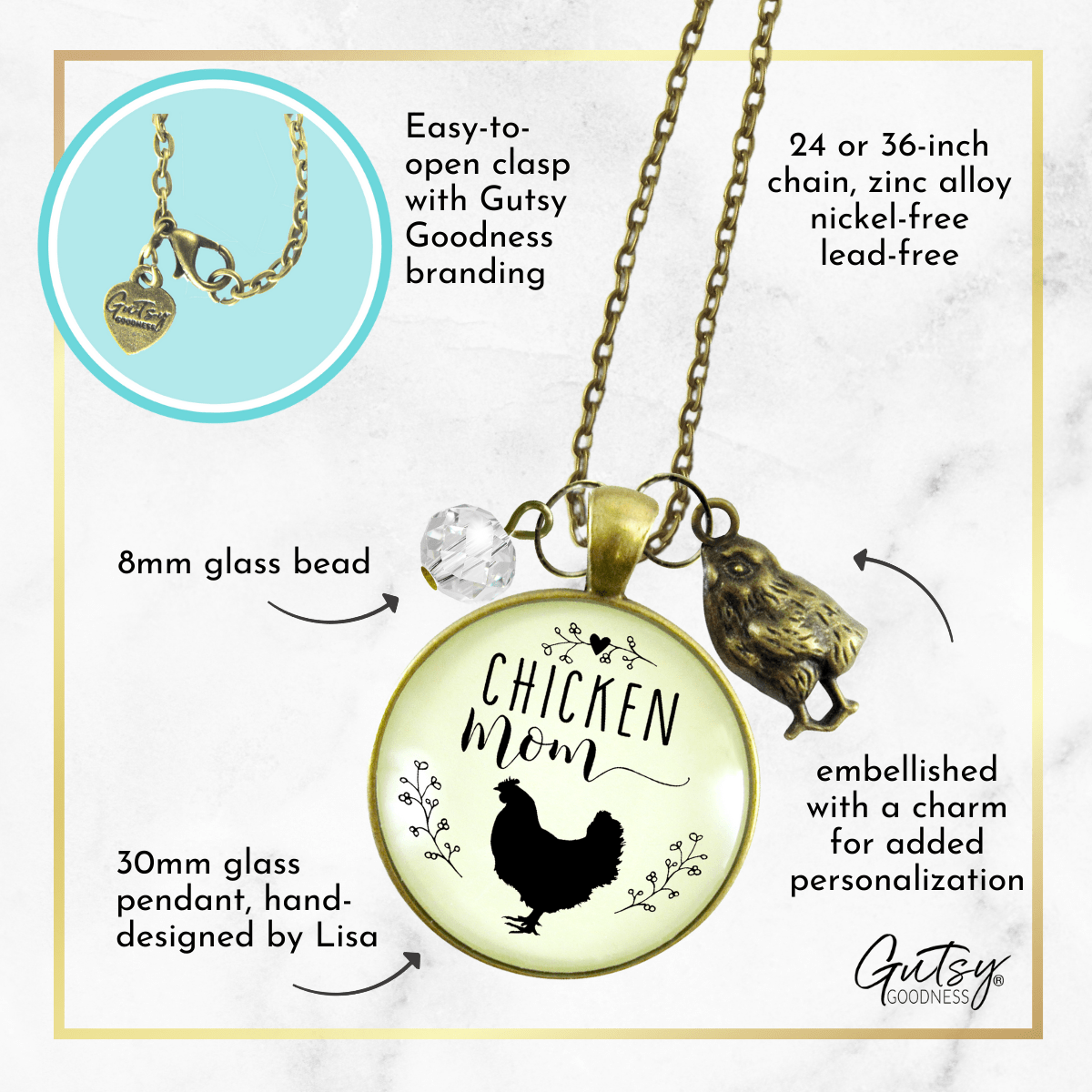 Baby sales chick necklace