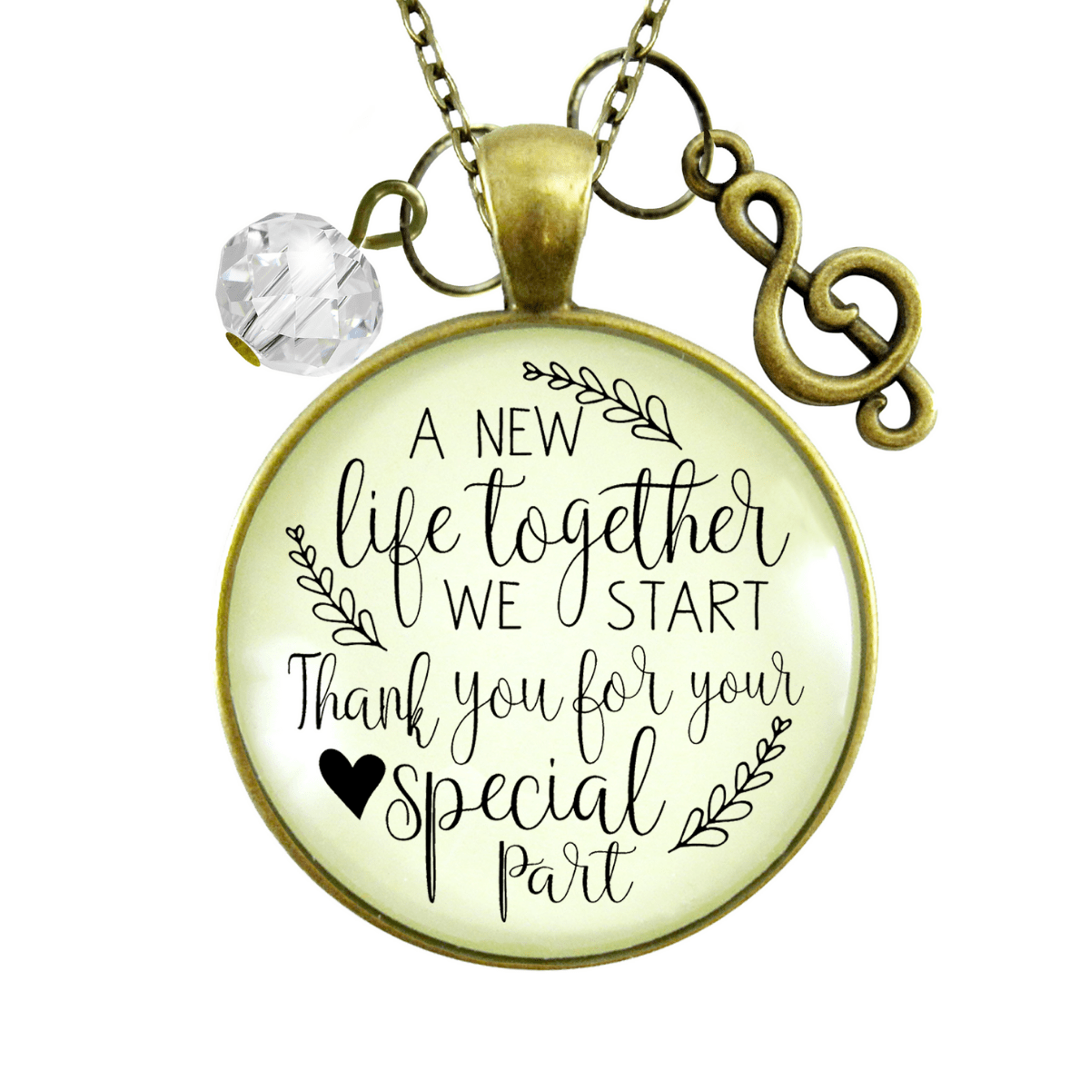 Gutsy Goodness Wedding Singer Gift Necklace New Life Musician Soloist G Clef Charm - Gutsy Goodness Handmade Jewelry;Wedding Singer Gift Necklace New Life Musician Soloist G Clef Charm - Gutsy Goodness Handmade Jewelry Gifts
