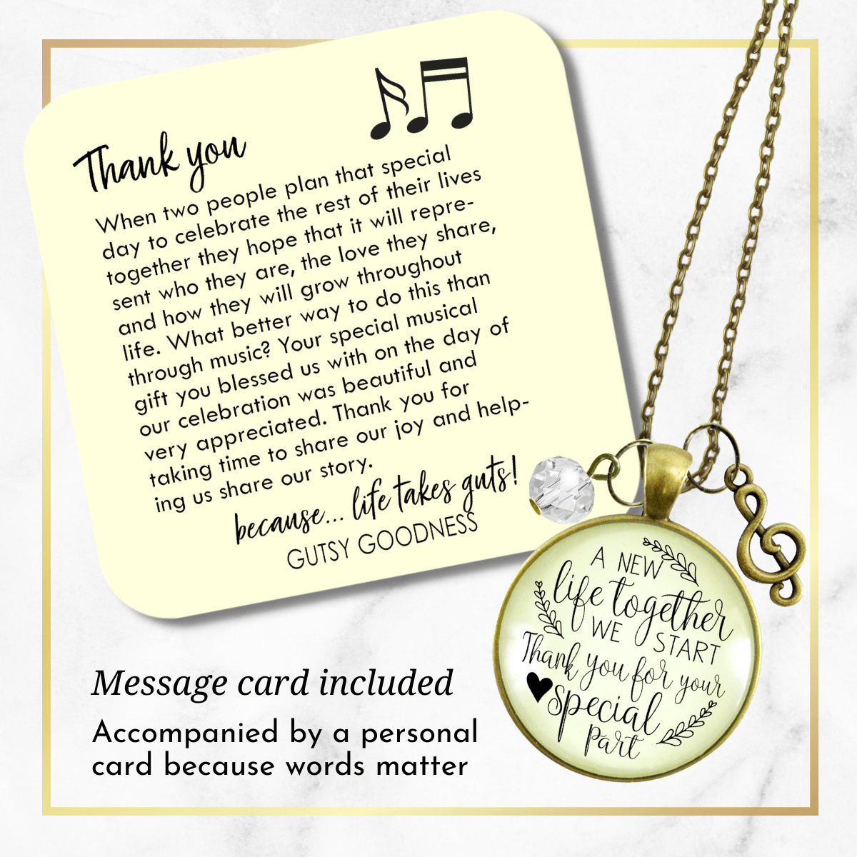 Gutsy Goodness Wedding Singer Gift Necklace New Life Musician Soloist G Clef Charm - Gutsy Goodness Handmade Jewelry;Wedding Singer Gift Necklace New Life Musician Soloist G Clef Charm - Gutsy Goodness Handmade Jewelry Gifts