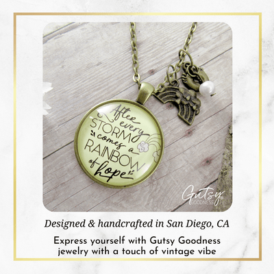 Gutsy Goodness Rainbow Baby Jewelry After Storm Comes Hope Mom Necklace Gift - Gutsy Goodness Handmade Jewelry;Rainbow Baby Jewelry After Storm Comes Hope Mom Necklace Gift - Gutsy Goodness Handmade Jewelry Gifts