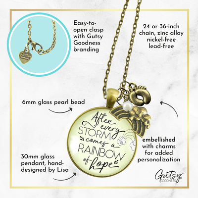 Gutsy Goodness Rainbow Baby Jewelry After Storm Comes Hope Mom Necklace Gift - Gutsy Goodness Handmade Jewelry;Rainbow Baby Jewelry After Storm Comes Hope Mom Necklace Gift - Gutsy Goodness Handmade Jewelry Gifts