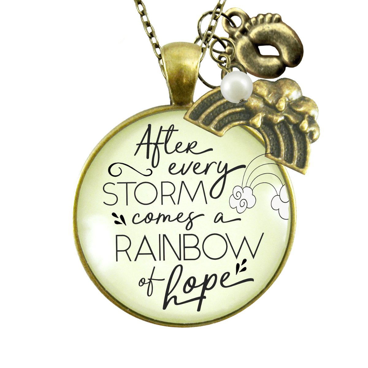 Gutsy Goodness Rainbow Baby Jewelry After Storm Comes Hope Mom Necklace Gift - Gutsy Goodness Handmade Jewelry;Rainbow Baby Jewelry After Storm Comes Hope Mom Necklace Gift - Gutsy Goodness Handmade Jewelry Gifts