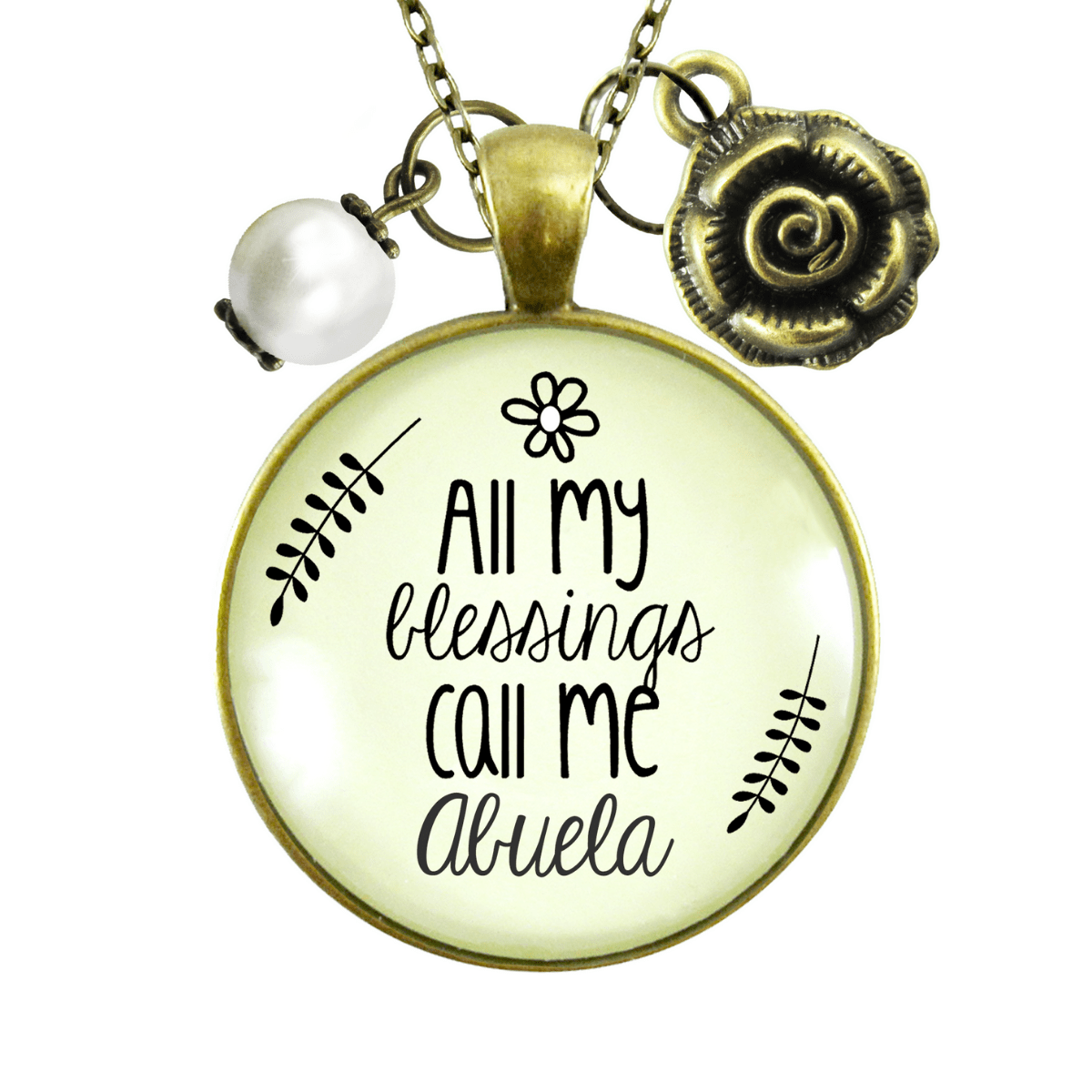 Gutsy Goodness Abuela Necklace All My Blessings Spanish Grandma Womens Family Gift Jewelry - Gutsy Goodness Handmade Jewelry;Abuela Necklace All My Blessings Spanish Grandma Womens Family Gift Jewelry - Gutsy Goodness Handmade Jewelry Gifts
