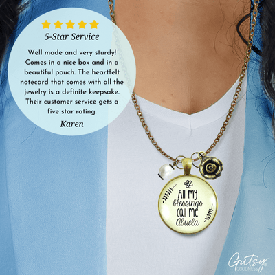 Gutsy Goodness Abuela Necklace All My Blessings Spanish Grandma Womens Family Gift Jewelry - Gutsy Goodness Handmade Jewelry;Abuela Necklace All My Blessings Spanish Grandma Womens Family Gift Jewelry - Gutsy Goodness Handmade Jewelry Gifts