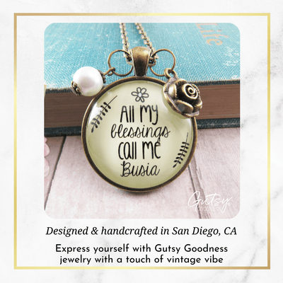 Gutsy Goodness Busia Necklace All My Blessings Polish Grandma Gift Jewelry - Gutsy Goodness Handmade Jewelry;Busia Necklace All My Blessings Polish Grandma Gift Jewelry - Gutsy Goodness Handmade Jewelry Gifts