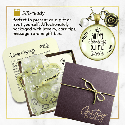 Gutsy Goodness Busia Necklace All My Blessings Polish Grandma Gift Jewelry - Gutsy Goodness Handmade Jewelry;Busia Necklace All My Blessings Polish Grandma Gift Jewelry - Gutsy Goodness Handmade Jewelry Gifts